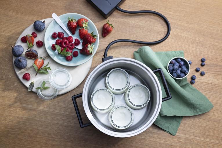 Joghurt-Gläser im Wired Cooker